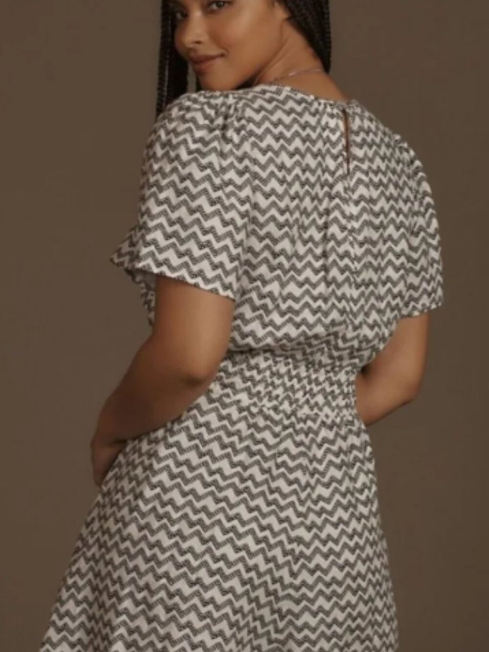 Anthropologie Somerset Linen Romper, Black/White Pattern, Size 1X, Nw/oT - Picture 2 of 4